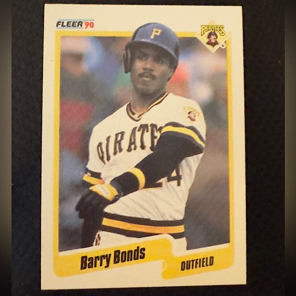 Barry Bonds fleer 1990 Error red dots card. Fleer #461